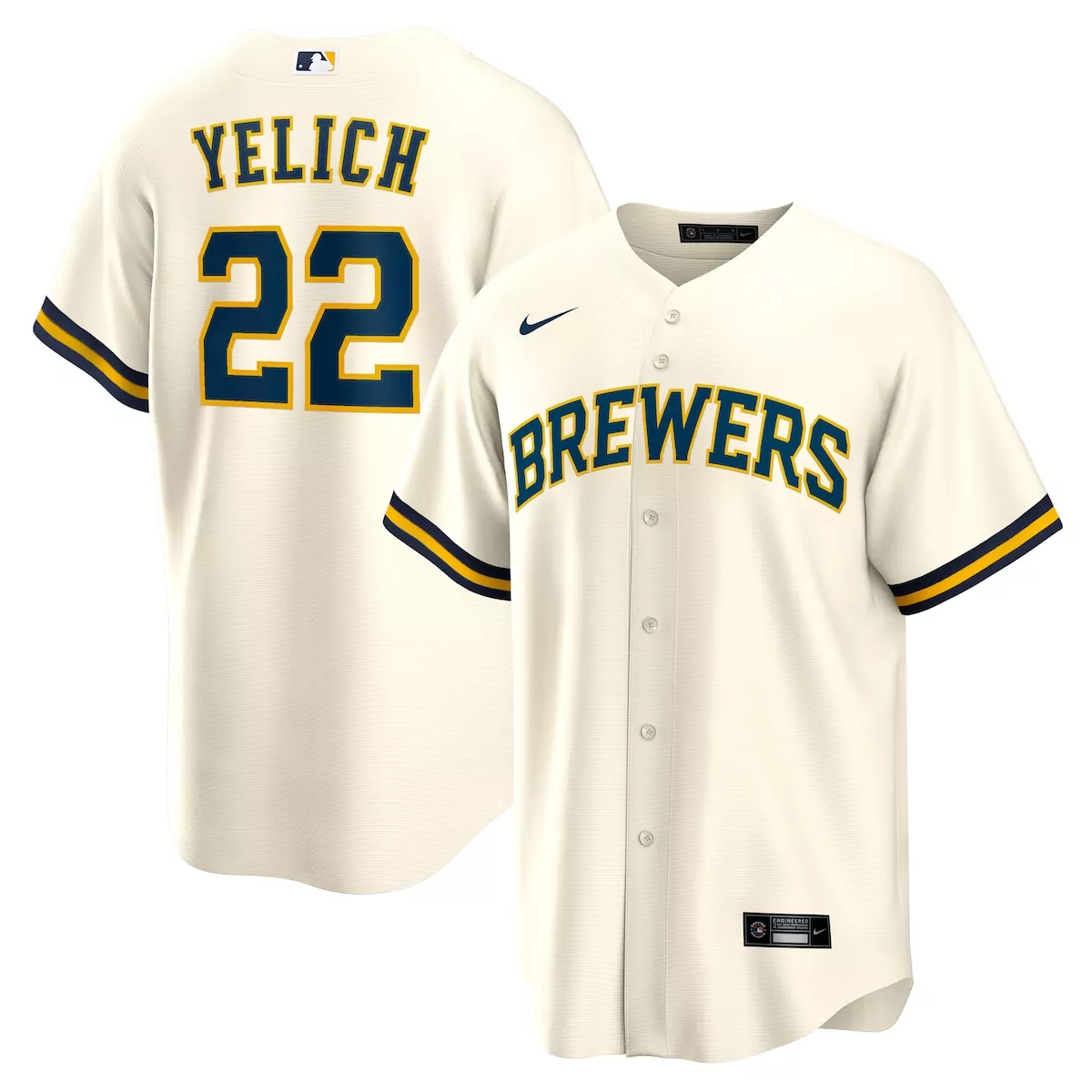 milwaukee brewers christian yelich white alternate alternate elite player jersey