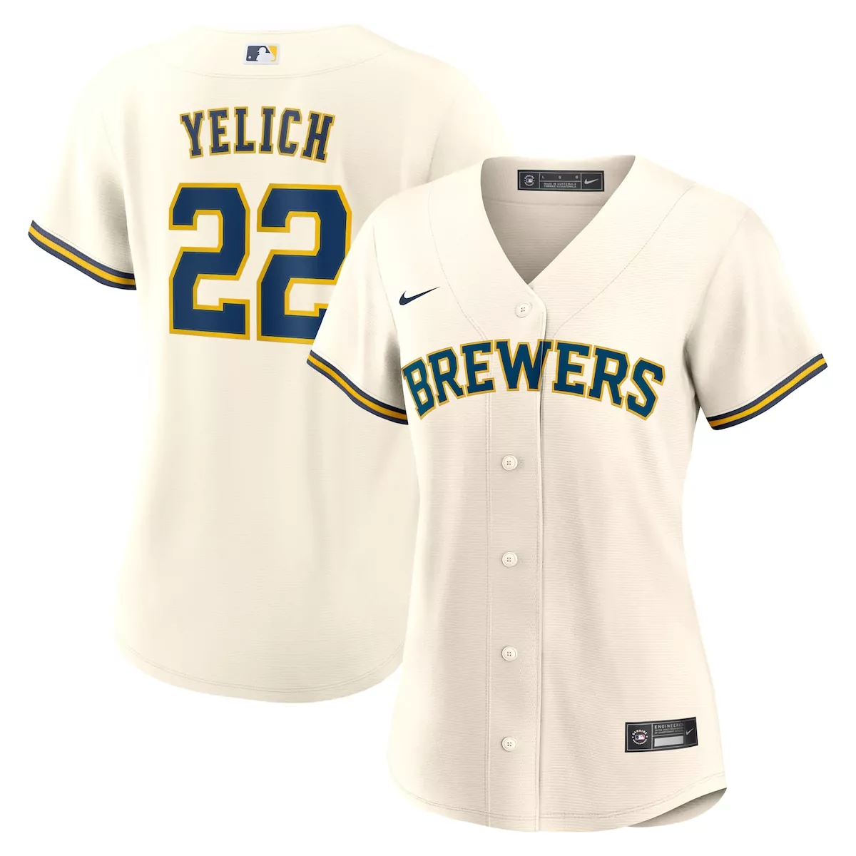 milwaukee brewers christian yelich white alternate alternate elite player jersey