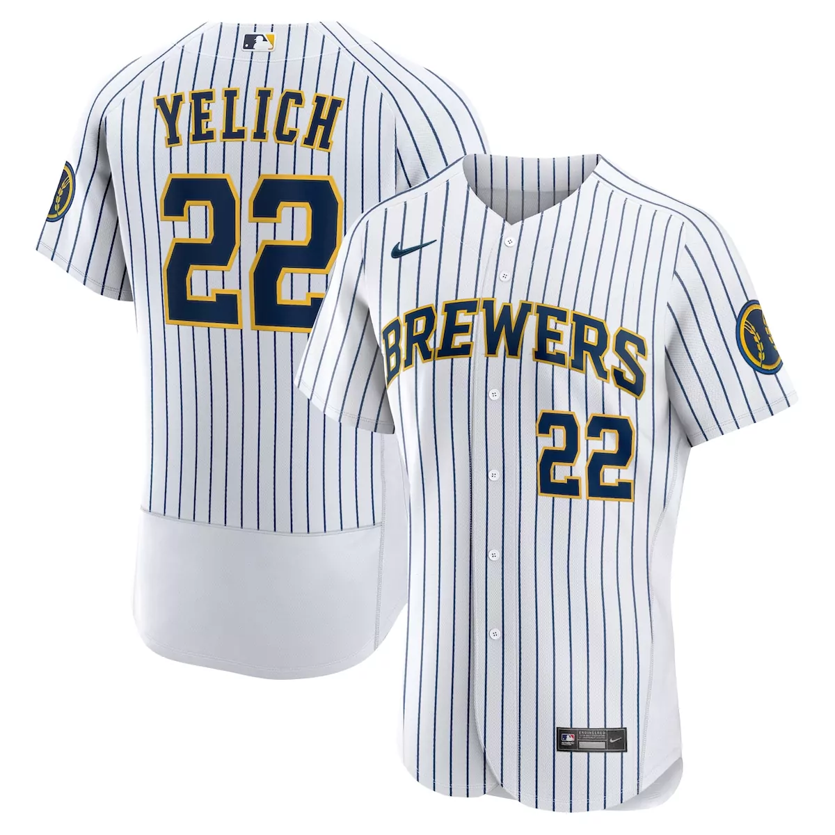 milwaukee brewers christian yelich white alternate alternate elite player jersey
