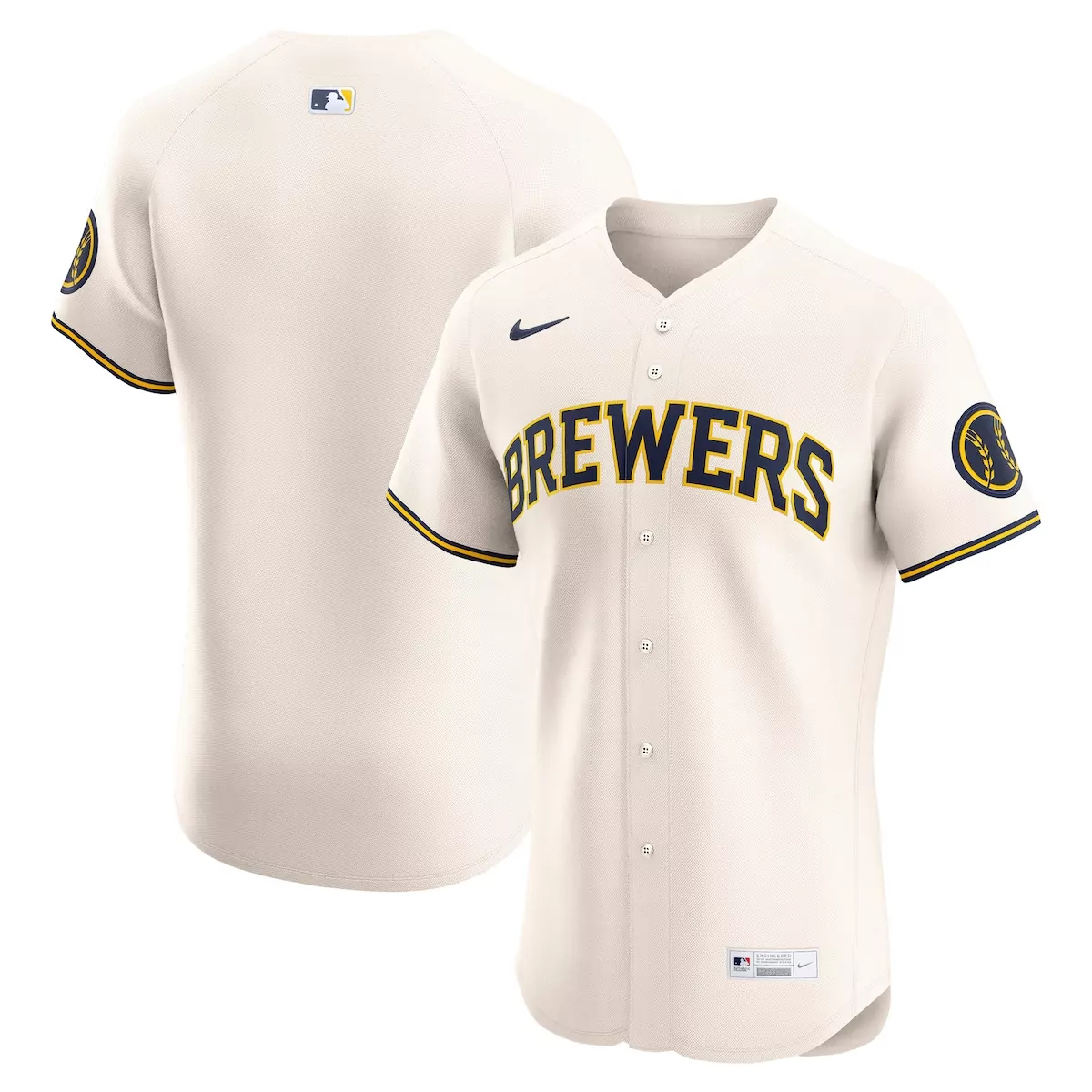 milwaukee brewers cream home elite jersey f4m