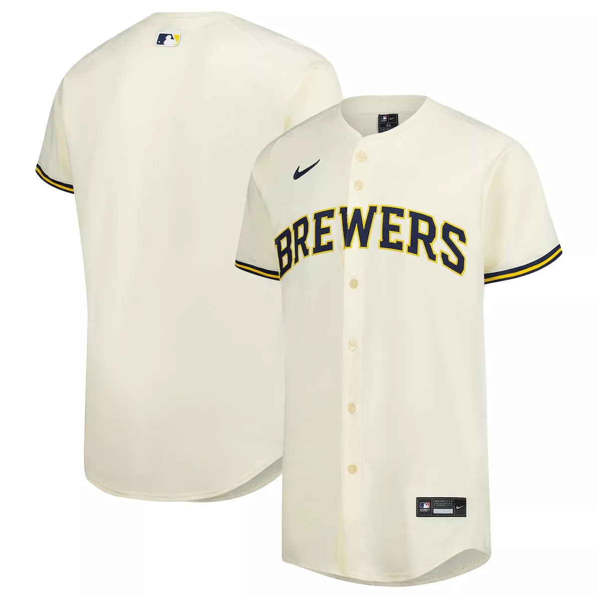 milwaukee brewers cream home elite jersey f4m