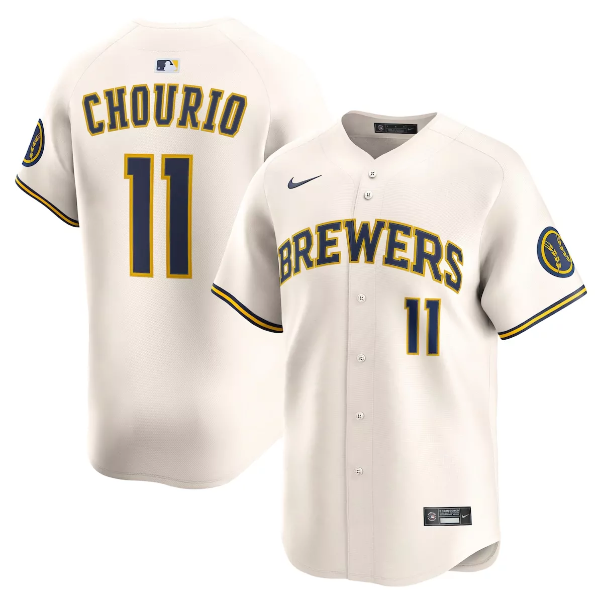 milwaukee brewers garrett mitchell white home jersey