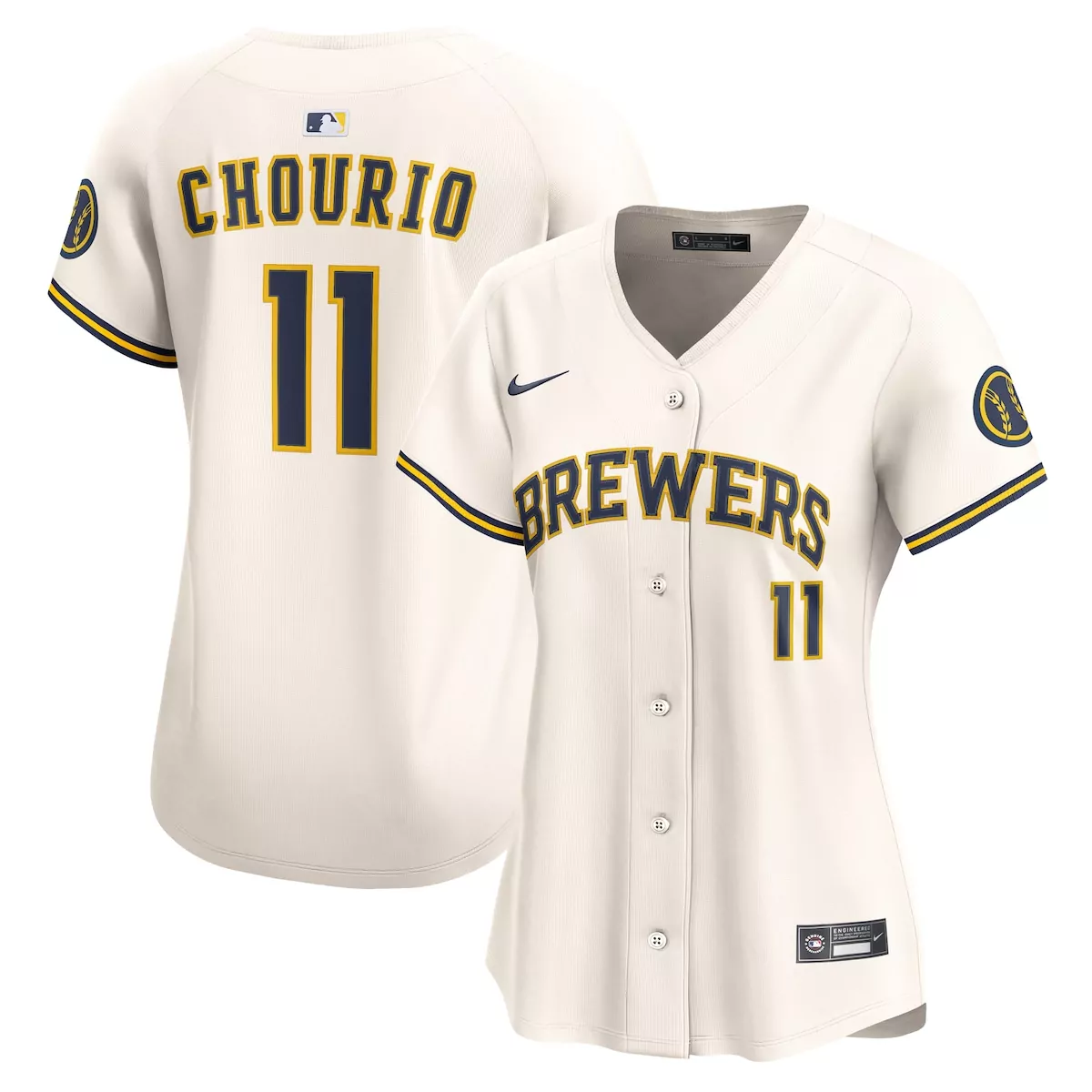 milwaukee brewers jackson chourio cream home limited player jersey k71