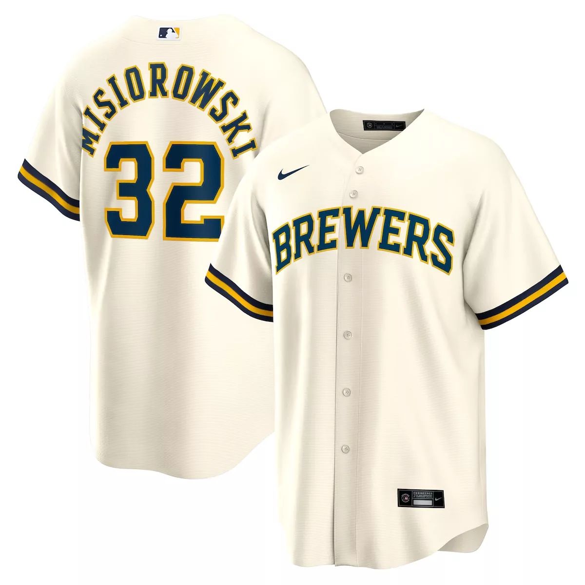 milwaukee brewers jackson chourio cream home limited player jersey k71