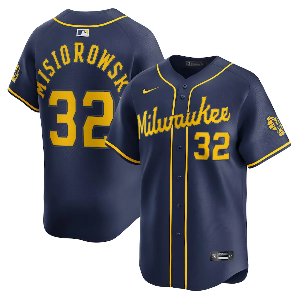 milwaukee brewers jacob misiorowski cream home limited jersey