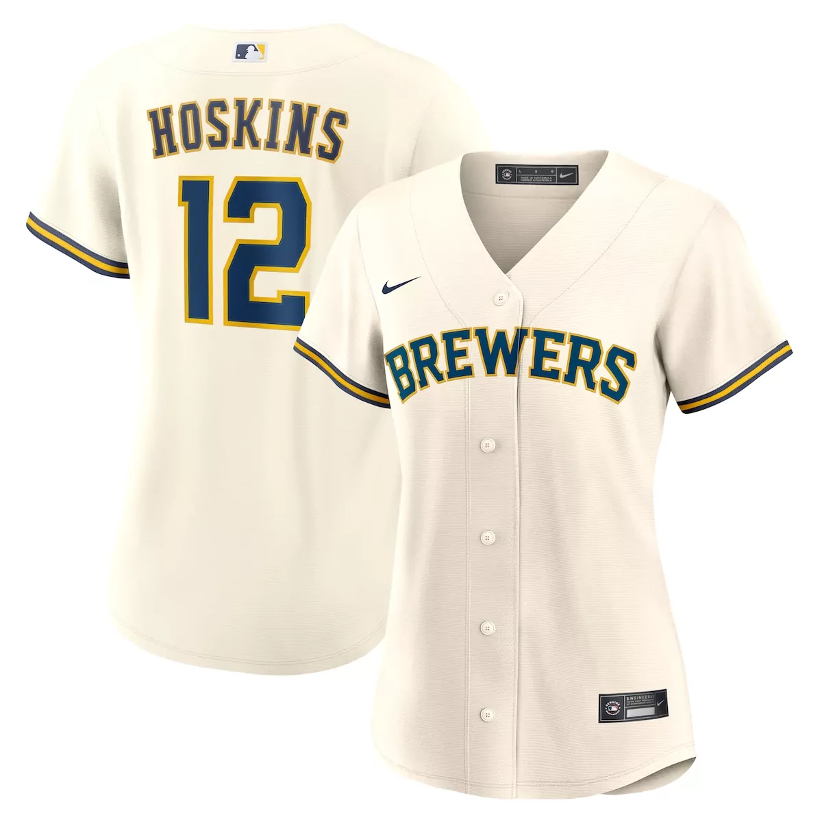 milwaukee brewers rhys hoskins white home jersey