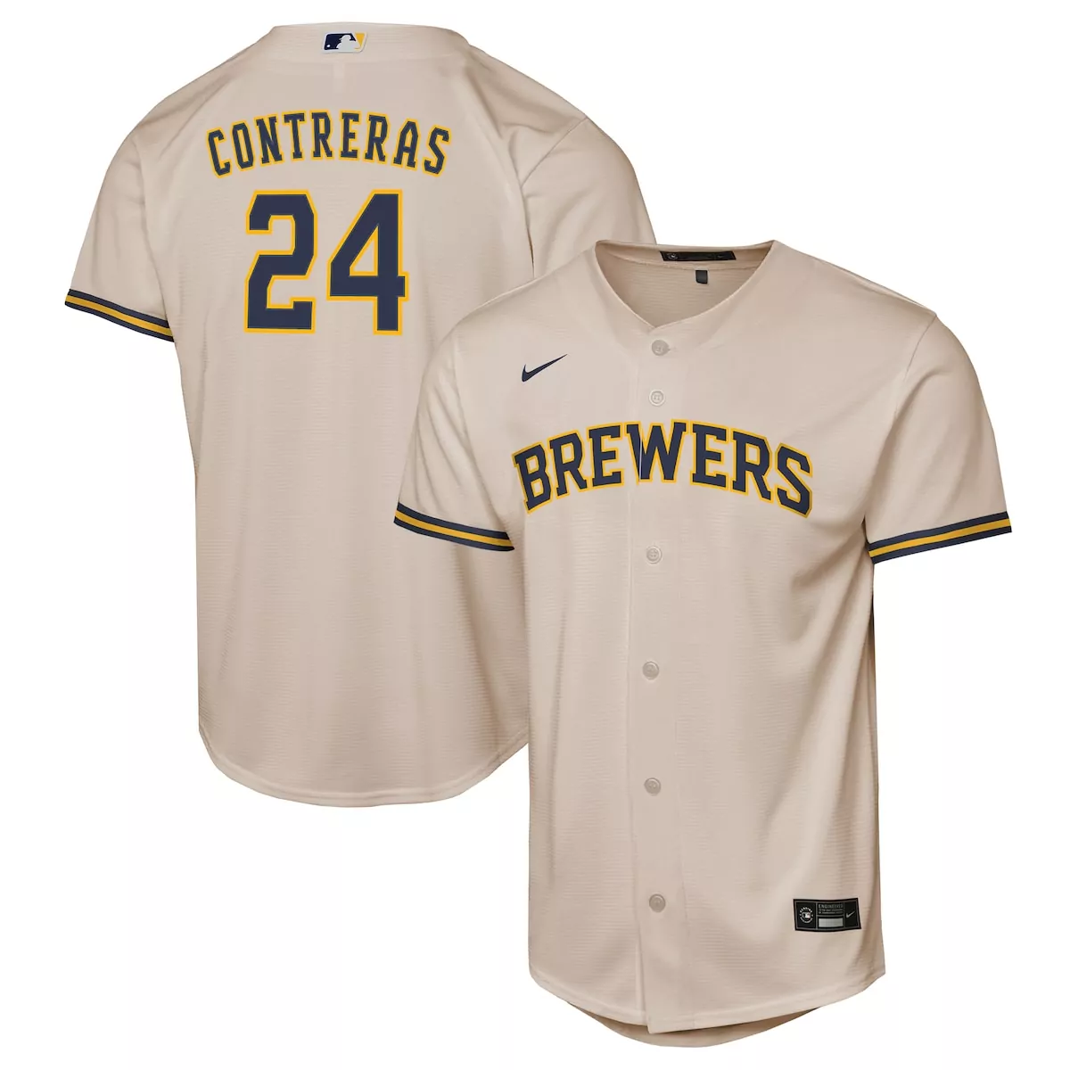 milwaukee brewers william contreras cream home jersey akq