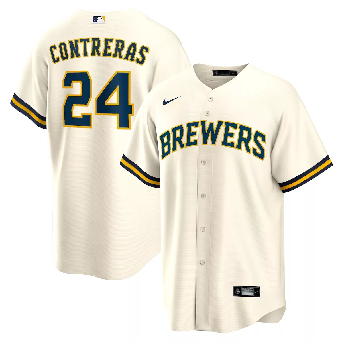 milwaukee brewers william contreras cream home jersey akq