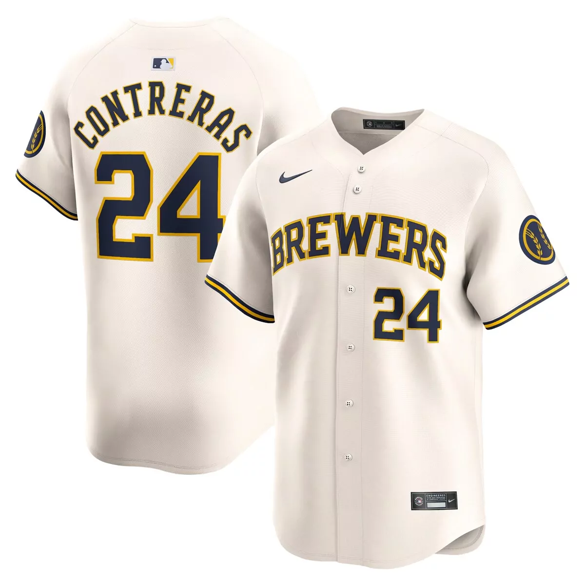 milwaukee brewers william contreras cream home jersey akq
