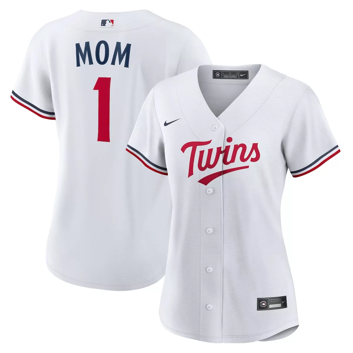 minnesota twins white 1 mom home jersey