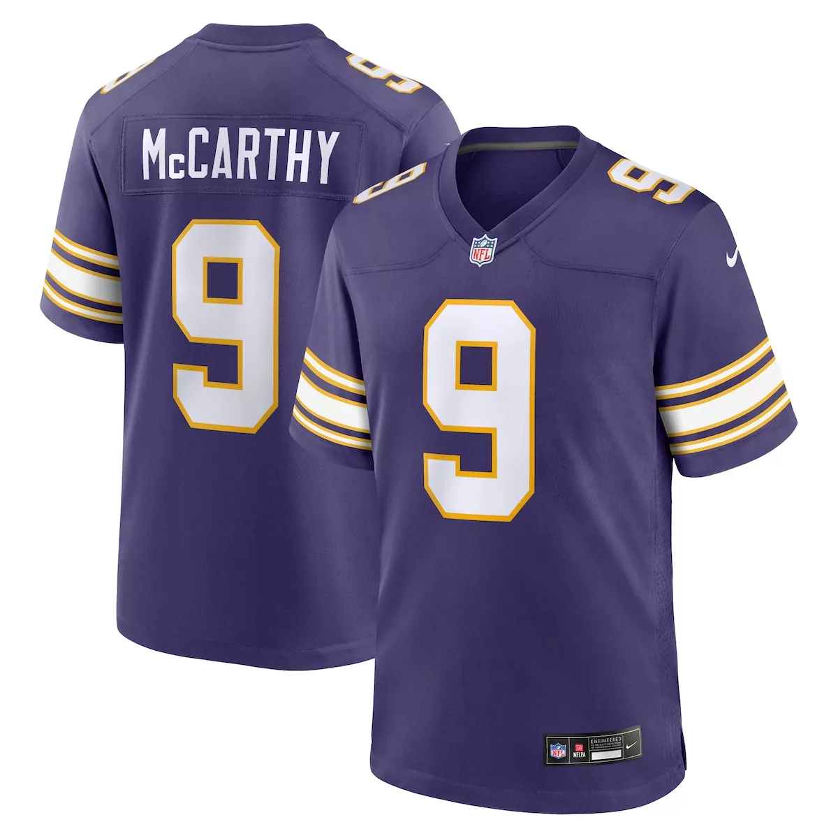 minnesota vikings j j mccarthy purple 2nd alternate player game jersey ivi