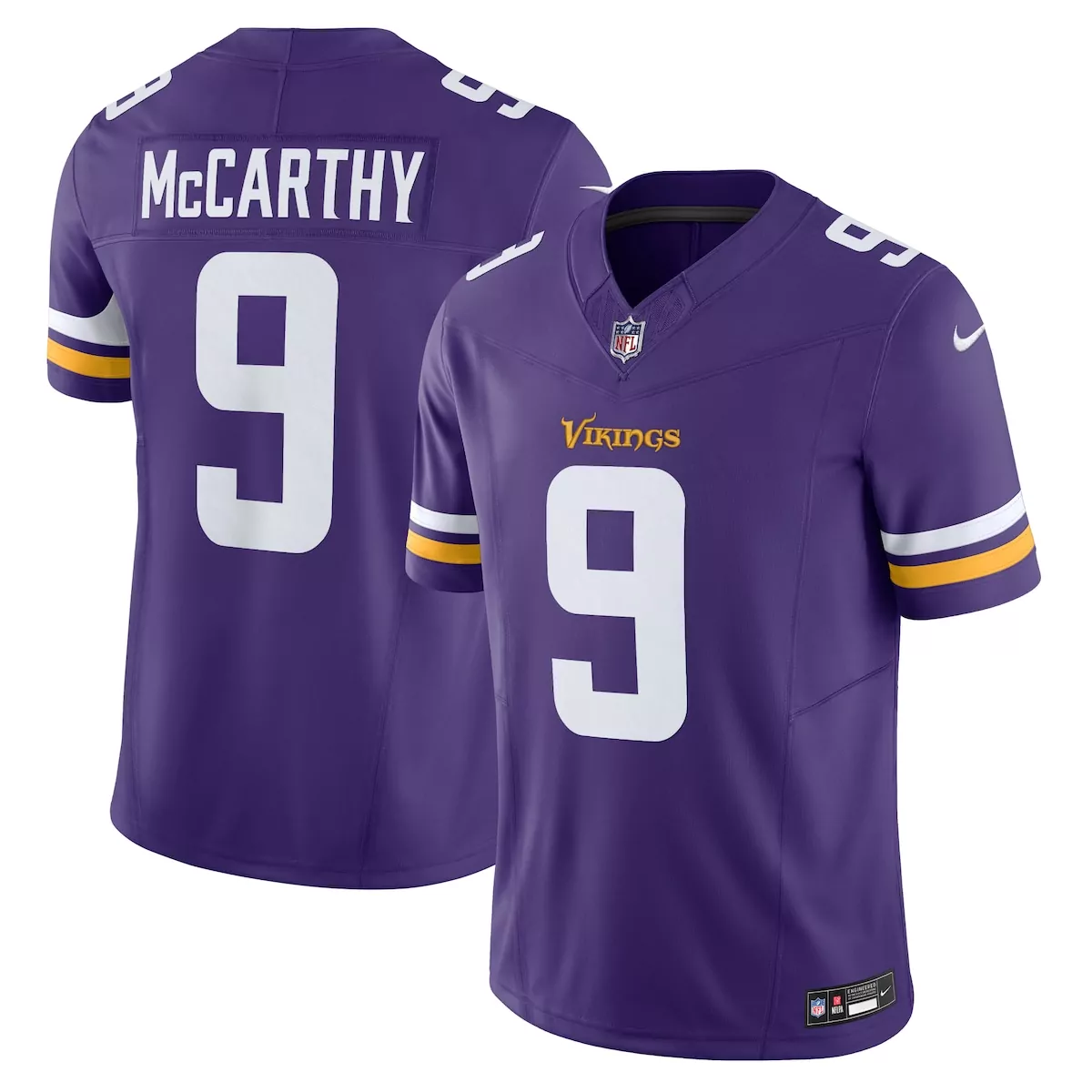 minnesota vikings j j mccarthy purple vapor f u s e limited jersey
