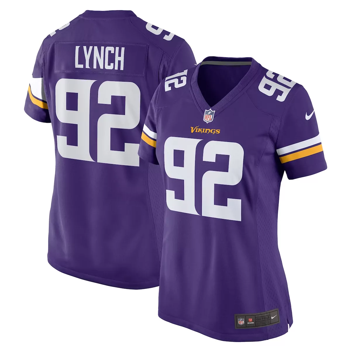 minnesota vikings james lynch purple game player jersey
