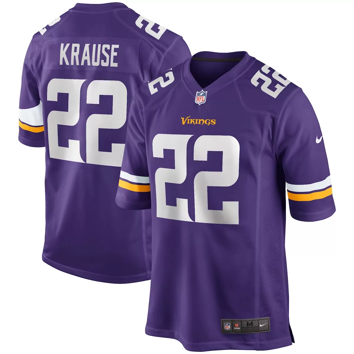 minnesota vikings paul krause purple classic retired player jersey