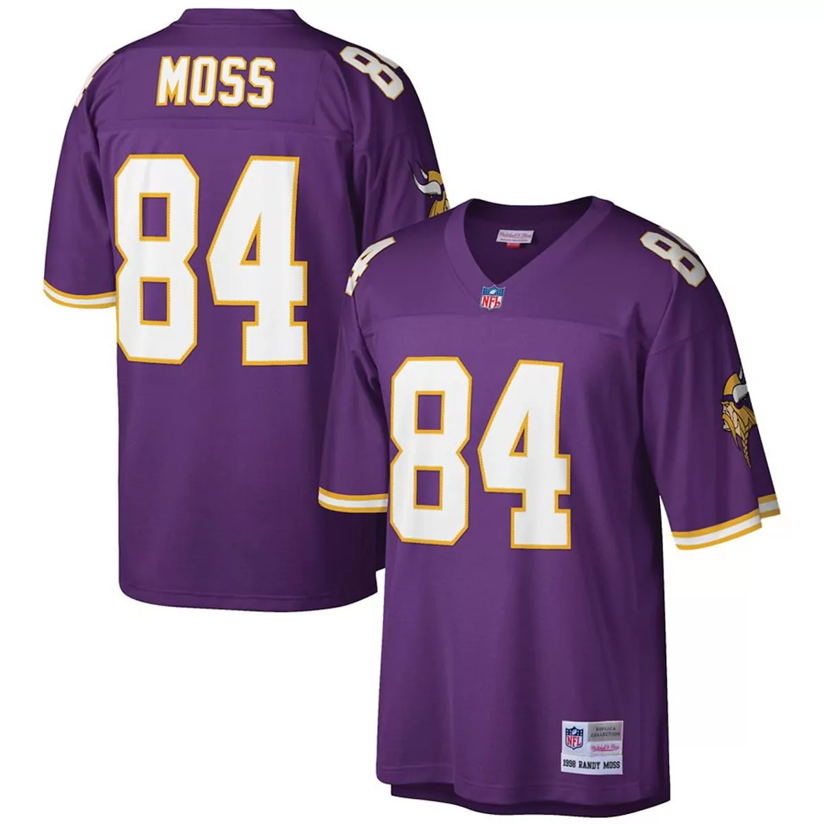 minnesota vikings randy moss purple 1998 legacy retired player jersey