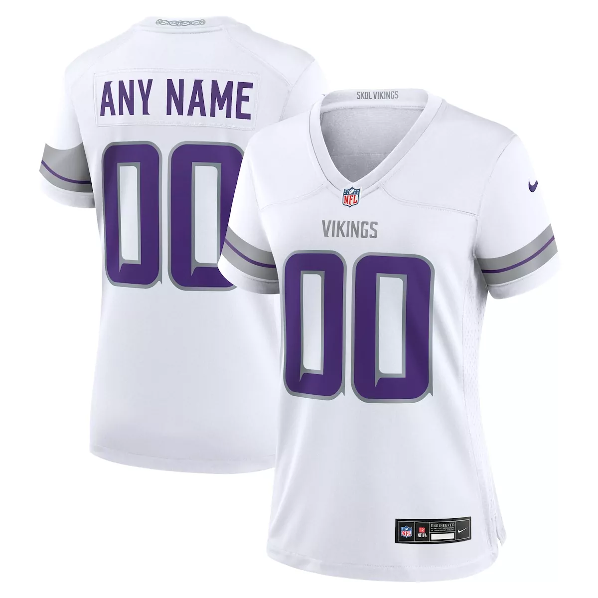 minnesota vikings white alternate custom game jersey il2