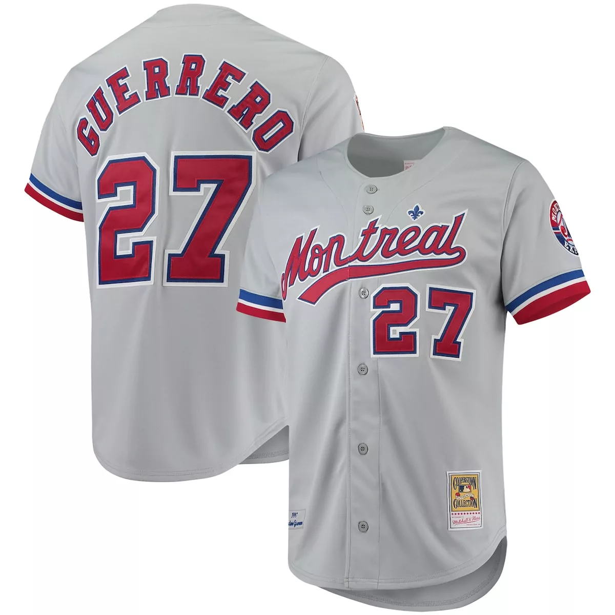 montreal expos pedro martinez blue cooperstown collection mesh batting practice button up jersey