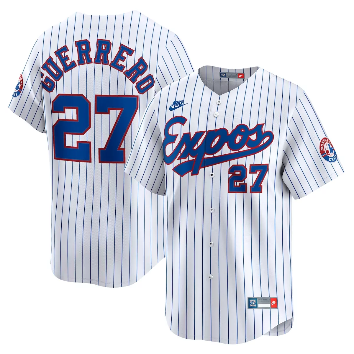 montreal expos vladimir guerrero white throwback cooperstown collection limited jersey