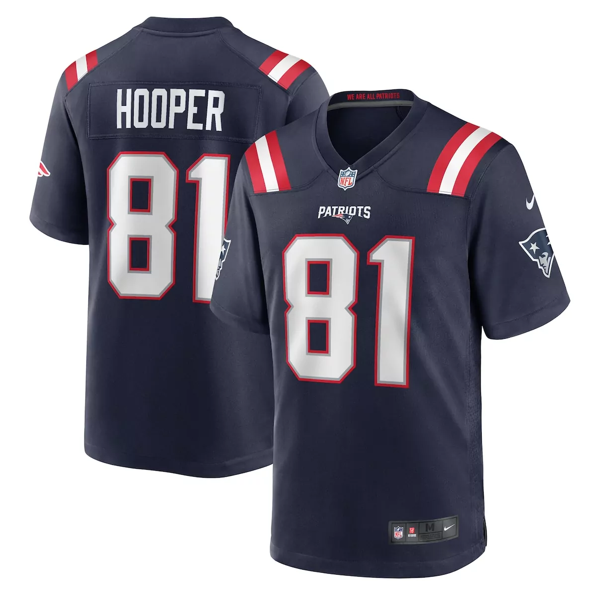 new england patriots austin hooper navy game jersey ae