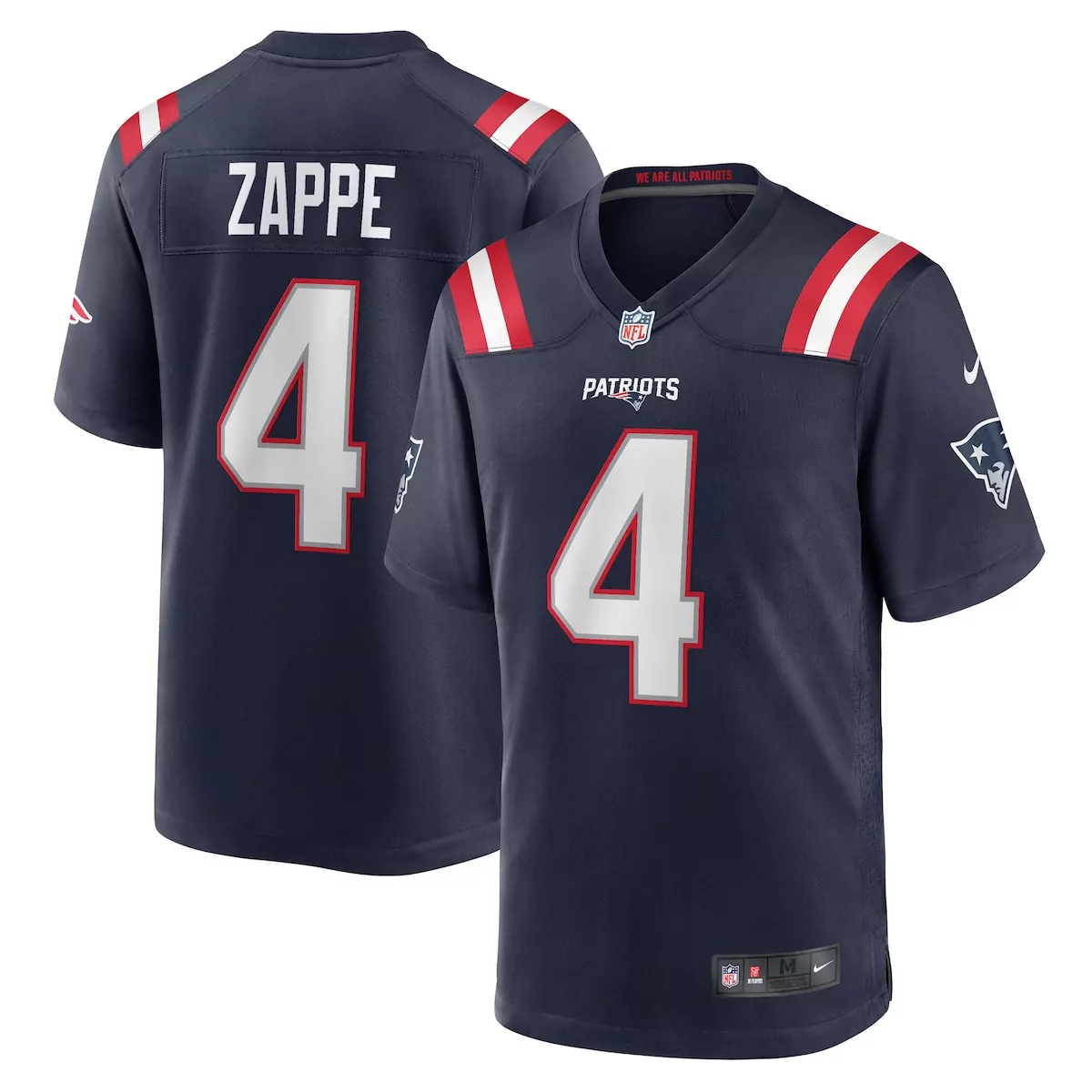 new england patriots bailey zappe navy game player jersey k94