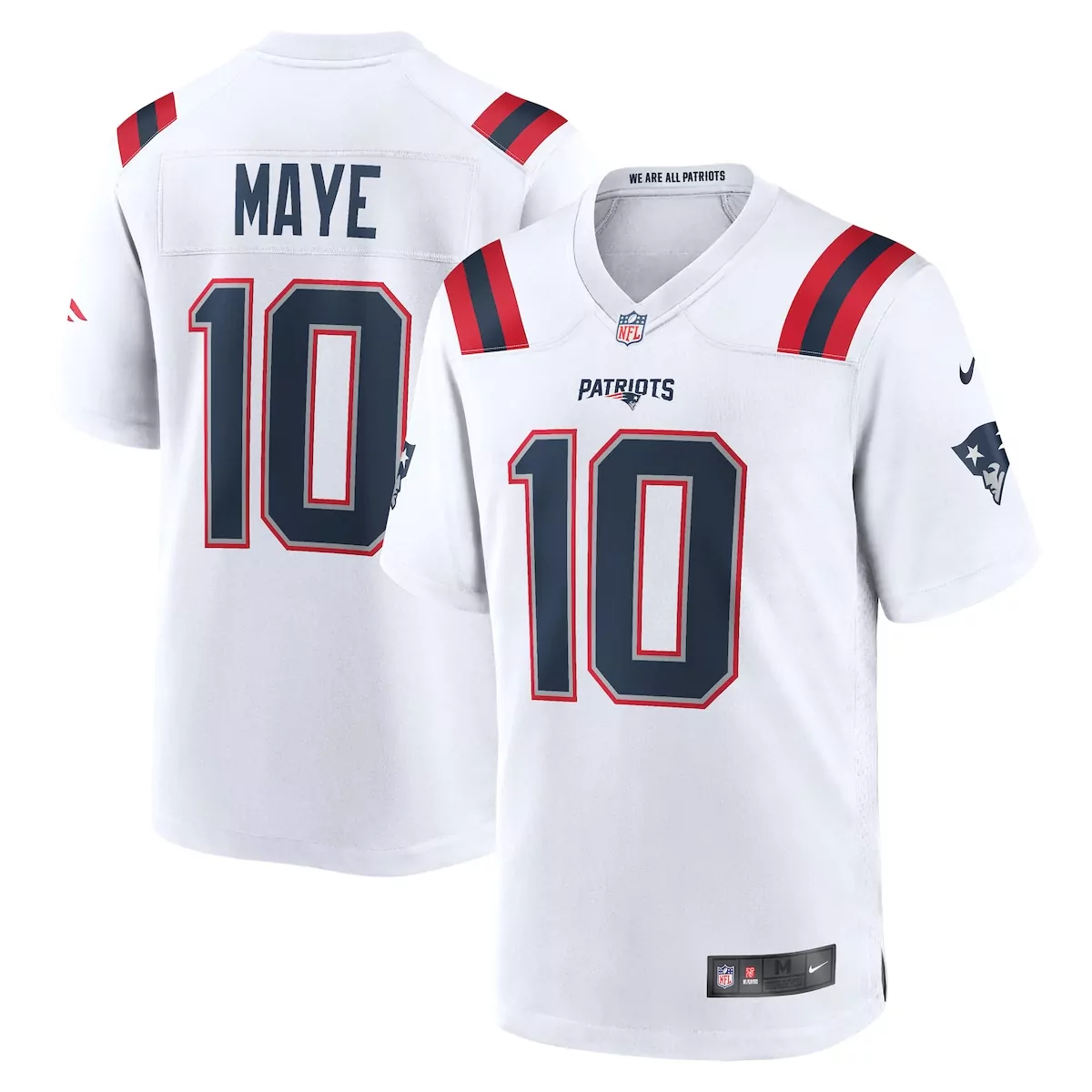 new england patriots drake maye storm blue 2025 rivalries collection game jersey xkg