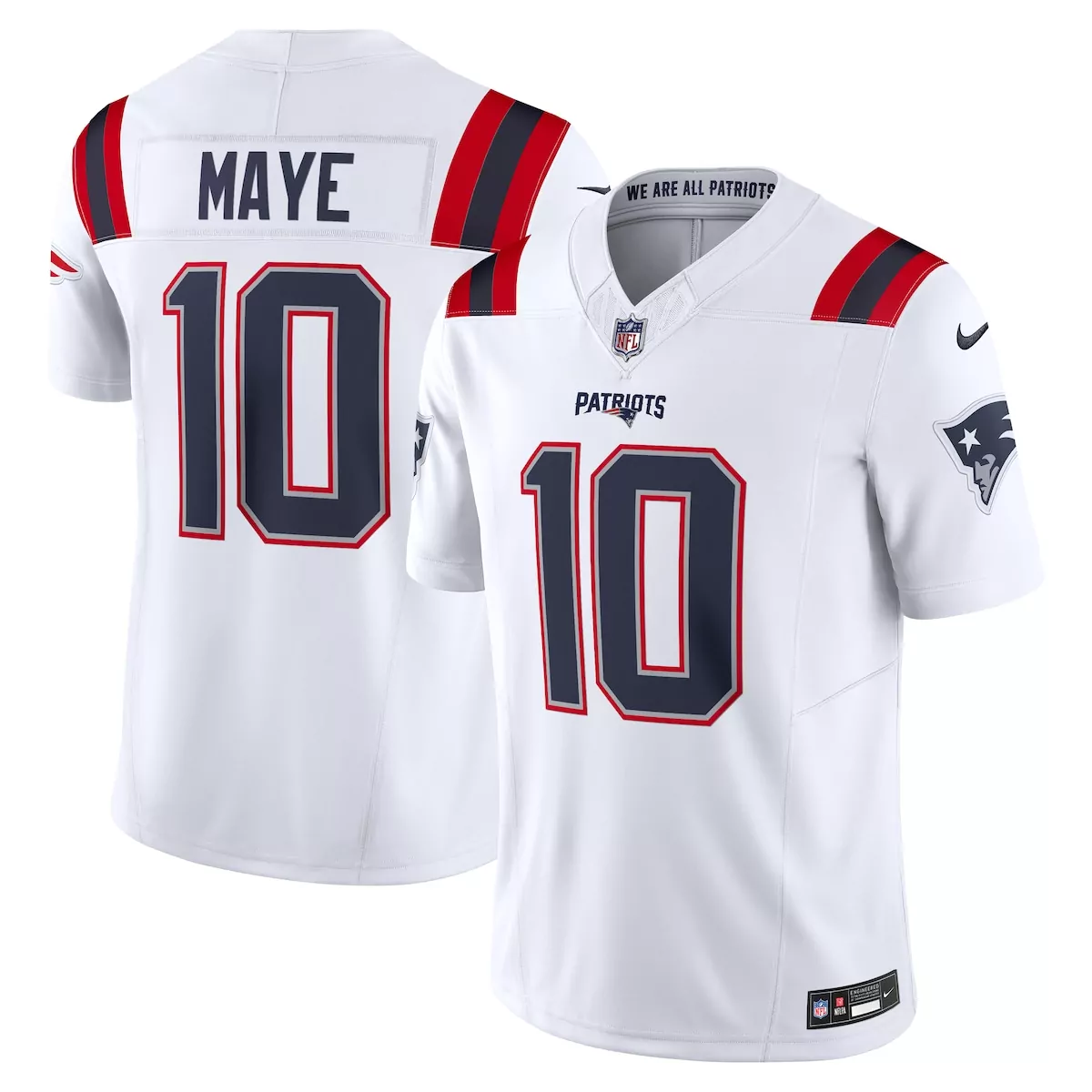 new england patriots drake maye storm blue 2025 rivalries collection game jersey xkg