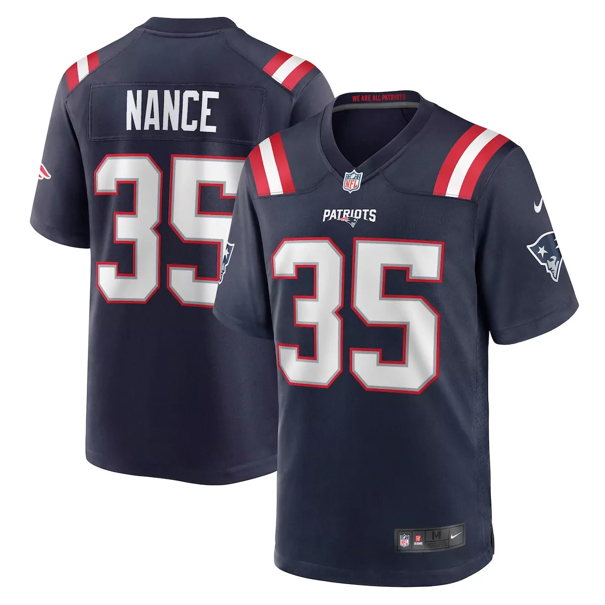 new england patriots jim nance navy retired player jersey lf5