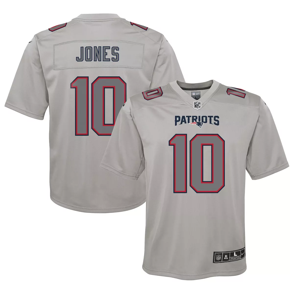 new england patriots mac jones gray atmosphere fashion game jersey qqt