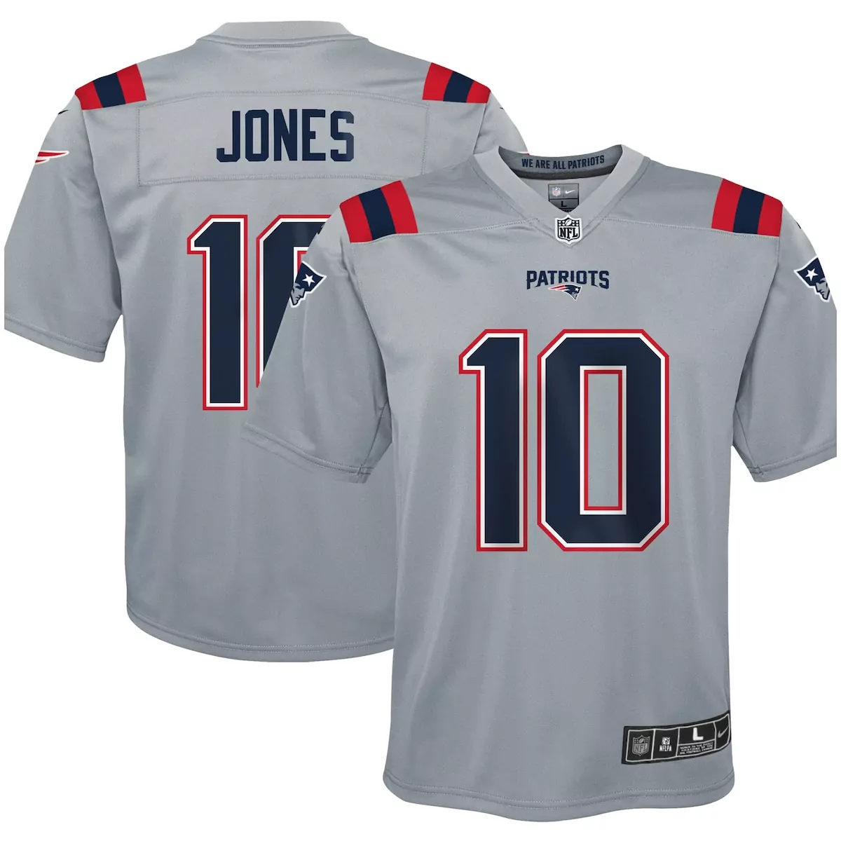 new england patriots mac jones gray atmosphere fashion game jersey qqt