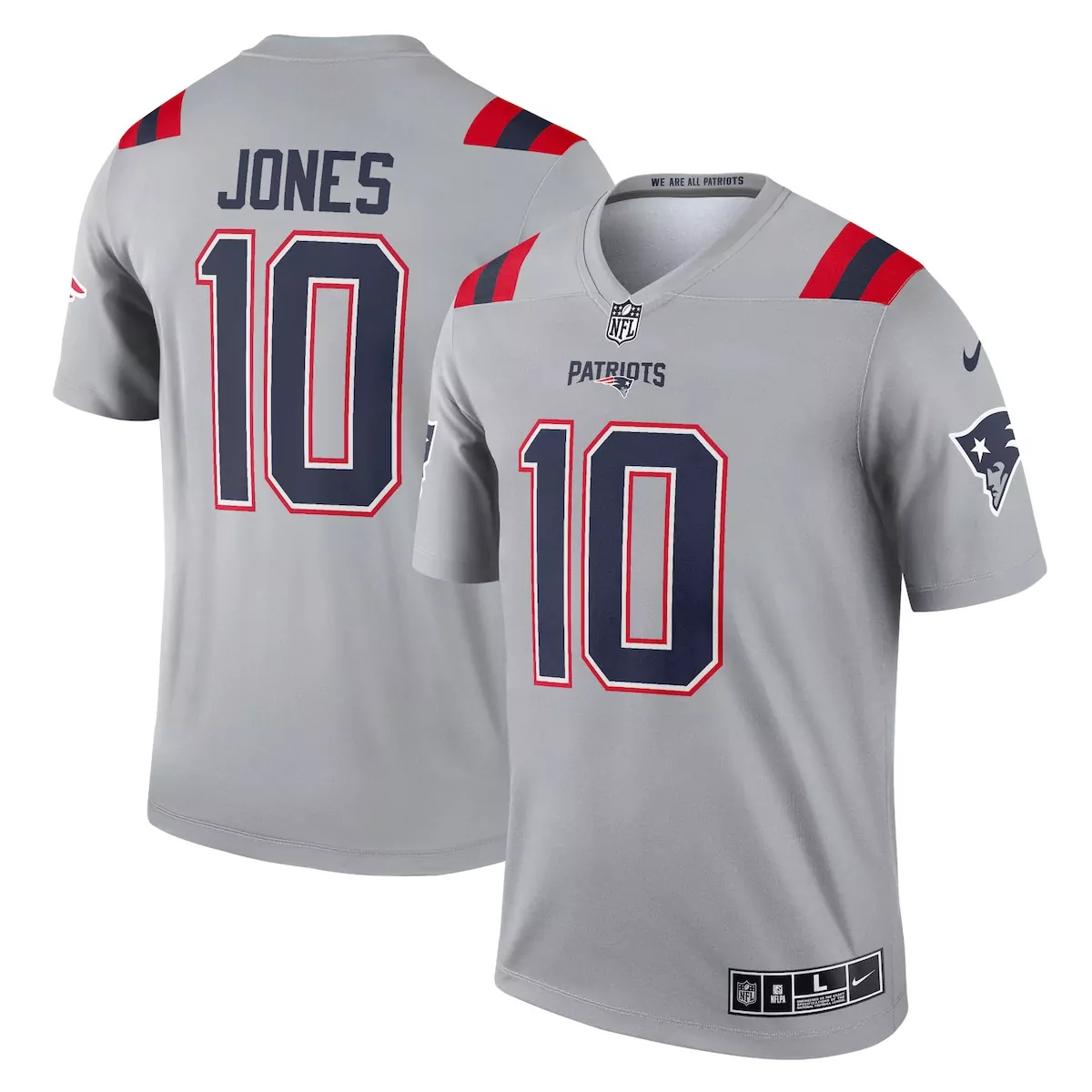 new england patriots mac jones gray atmosphere fashion game jersey qqt