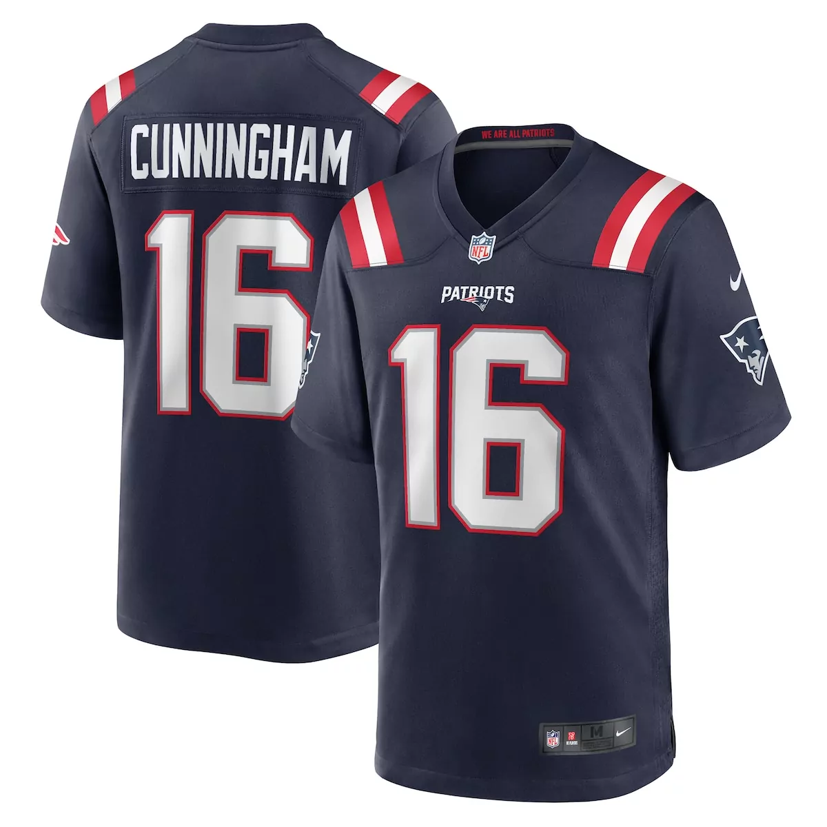 new england patriots malik cunningham navy team game jersey 29u