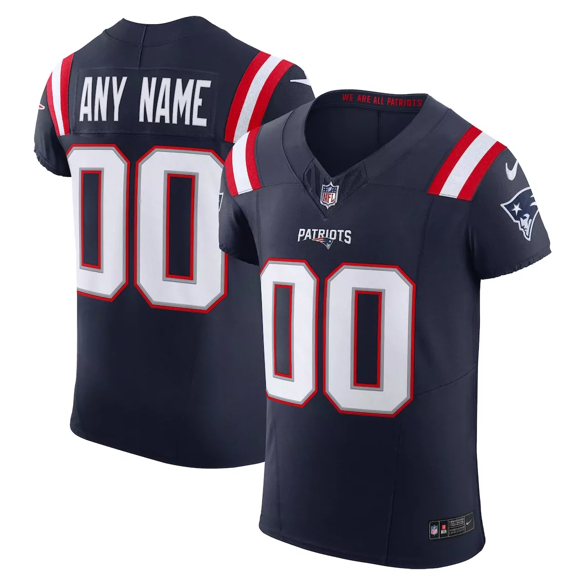 new england patriots navy vapor f u s e elite custom jersey