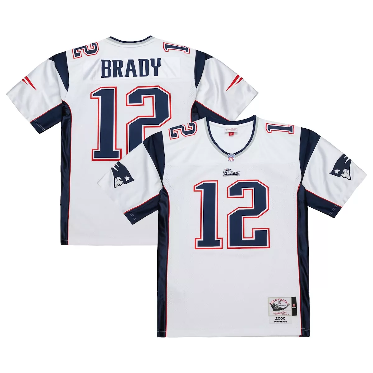 new england patriots tom brady white 2000 jersey