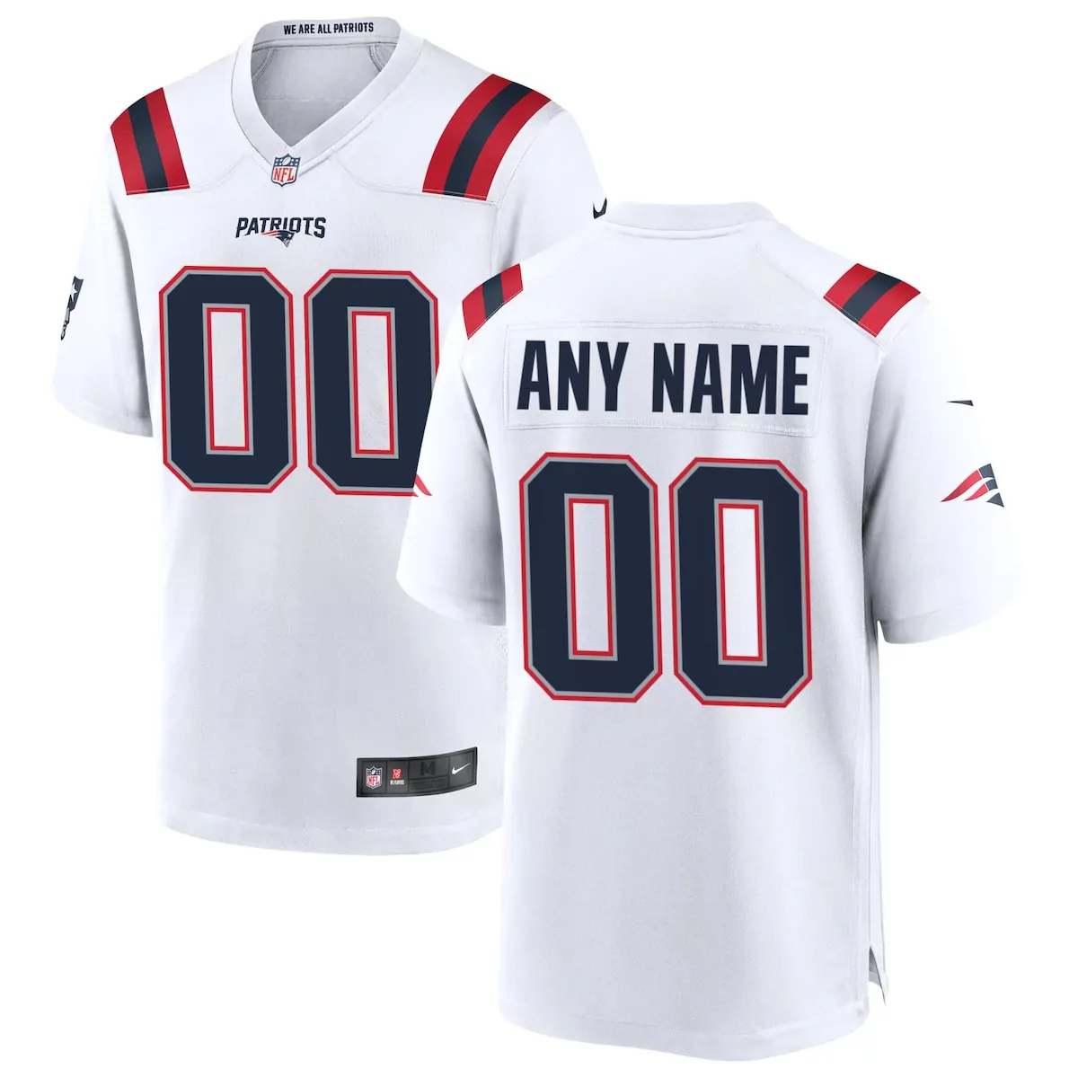 new england patriots white custom game jersey 7is