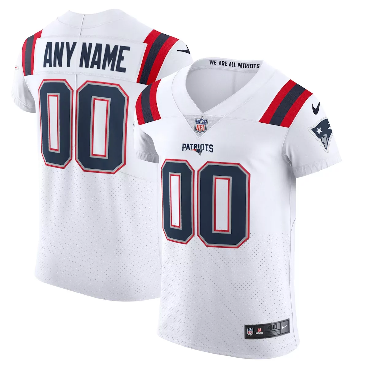new england patriots white custom game jersey 7is