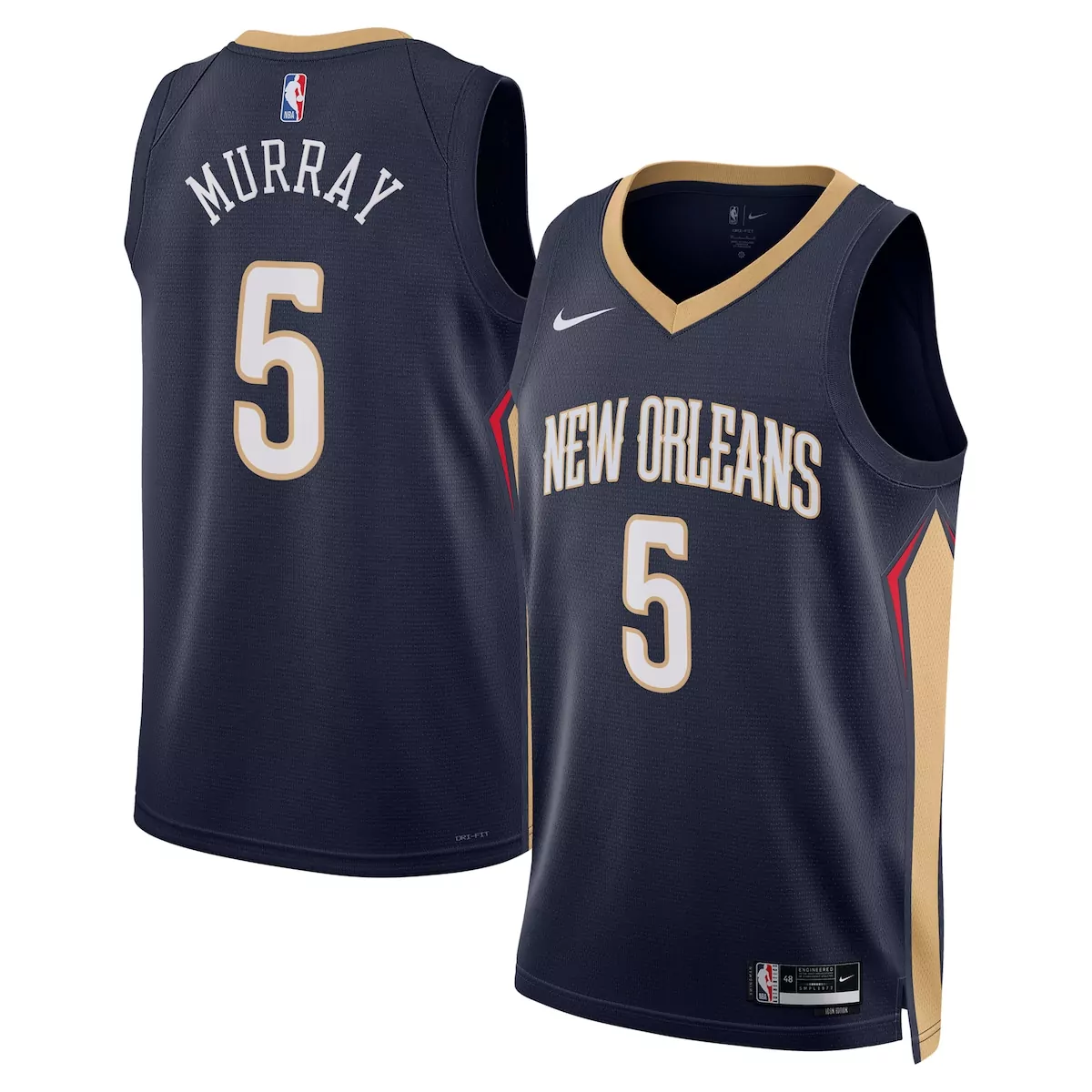new orleans pelicans icon edition jersey navy dejounte murray unisex