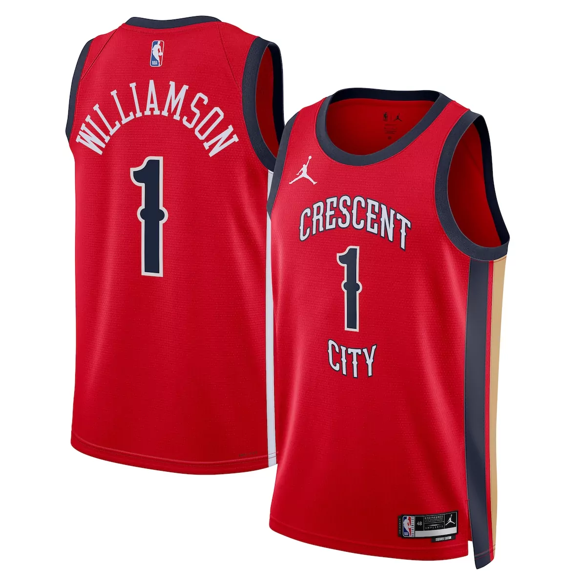 new orleans pelicans jordan statement edition jersey red zion williamson unisex