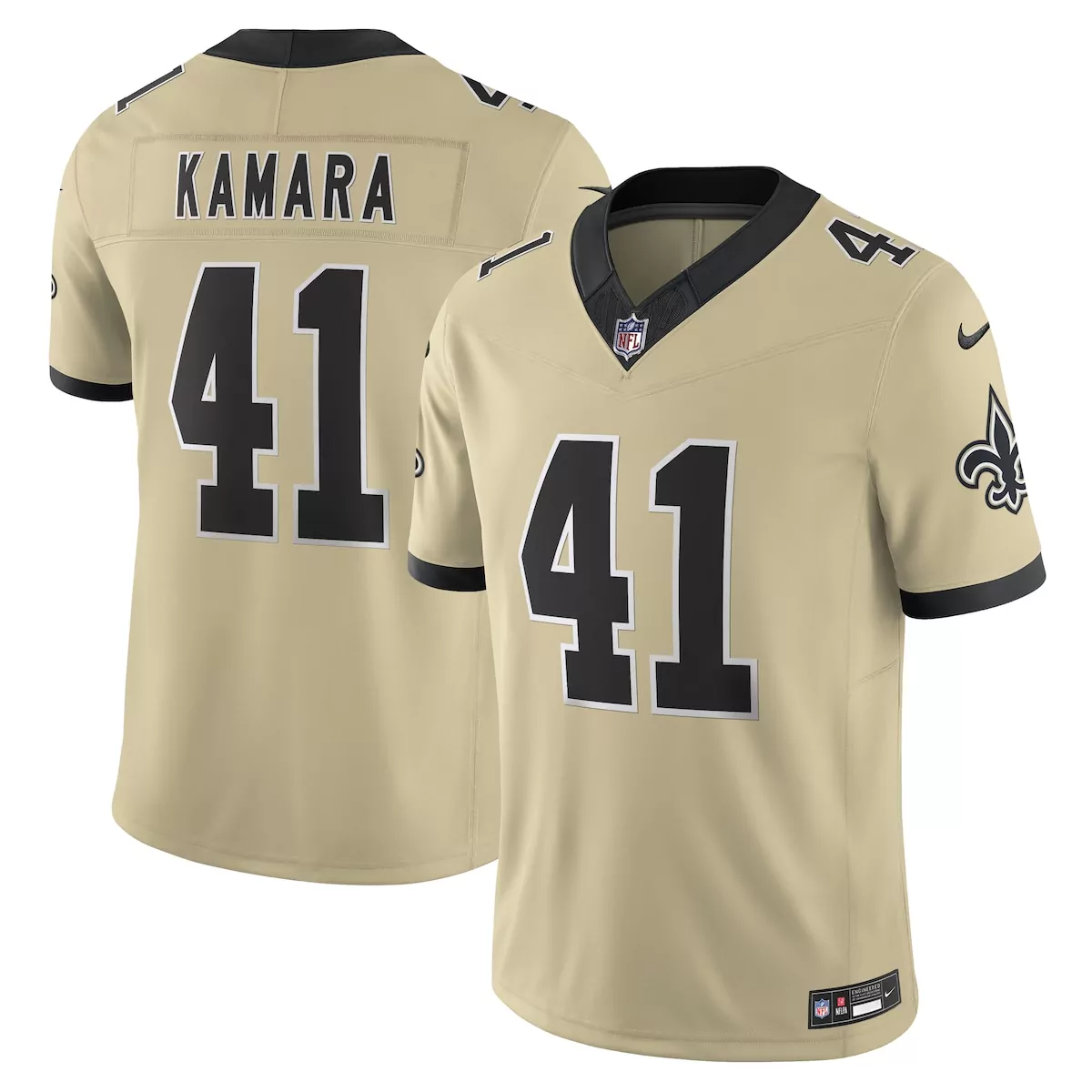 new orleans saints alvin kamara gold alternate gameday golds alternate vapor f u s e limited jersey