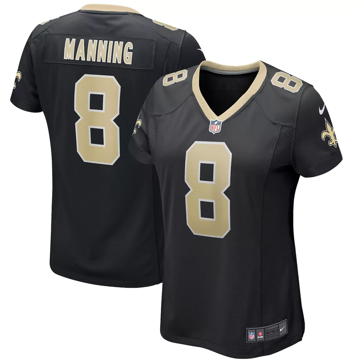 new orleans saints archie manning black game retired player jersey dzl
