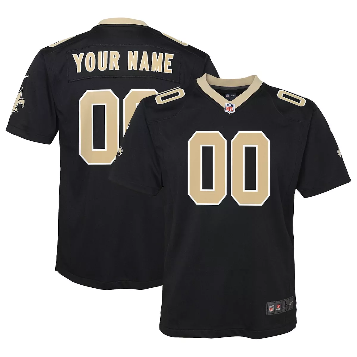 new orleans saints black custom game jersey zjm