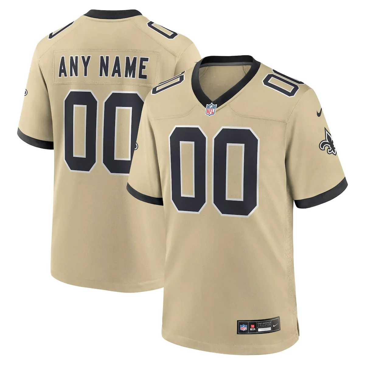 new orleans saints black custom game jersey zjm