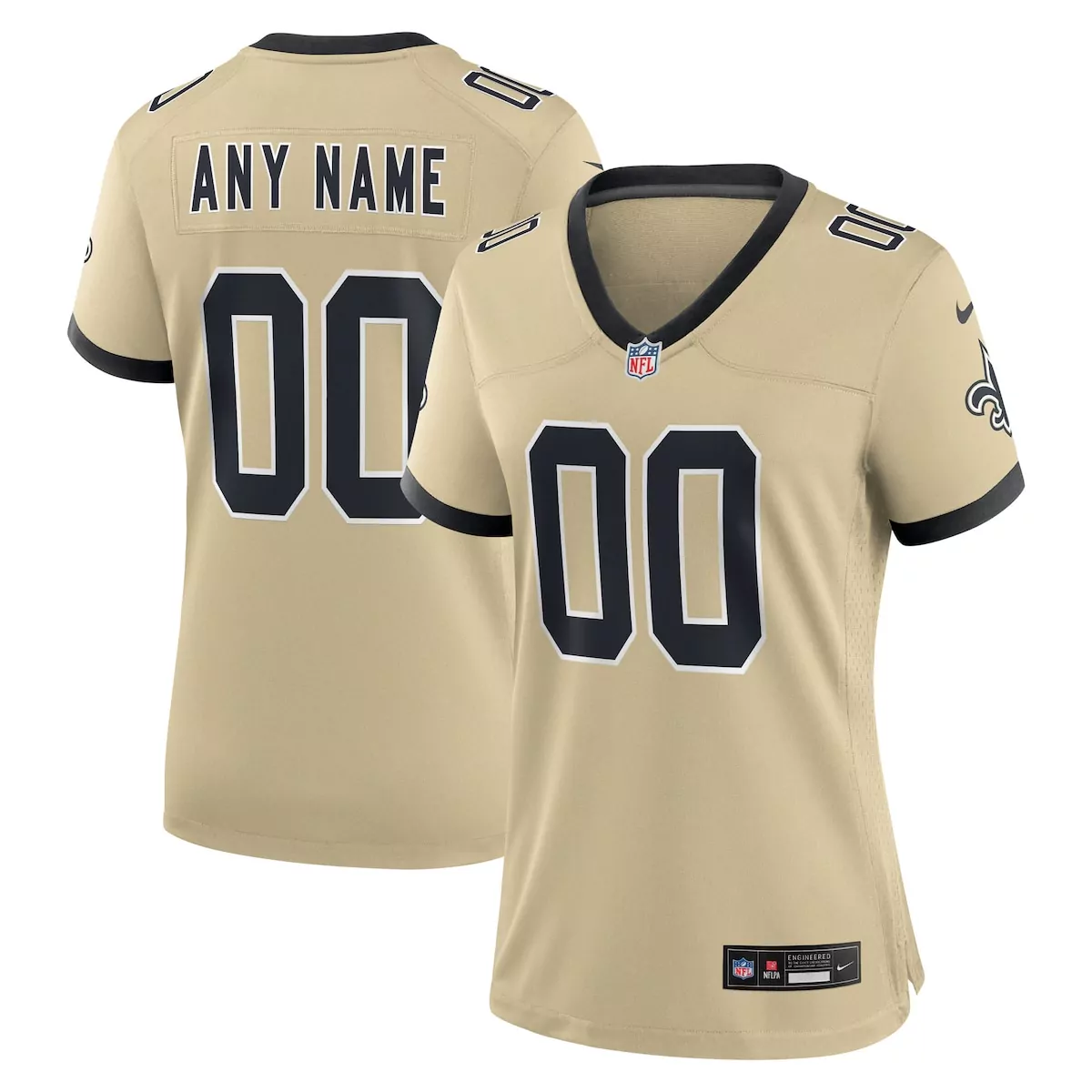 new orleans saints black custom game jersey zjm