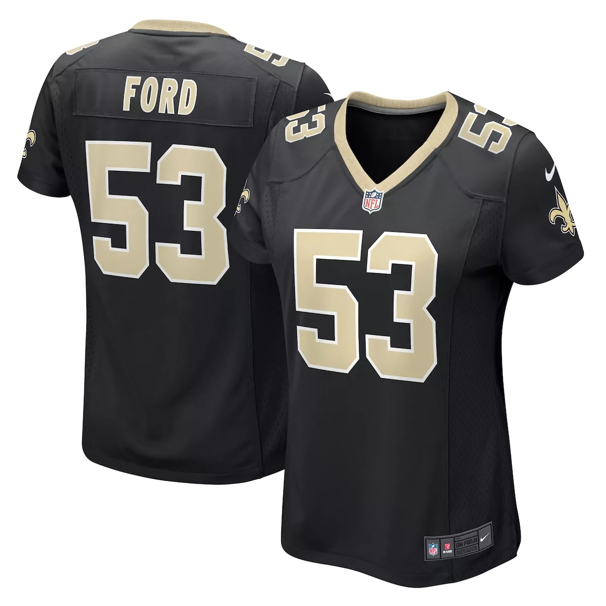 new orleans saints isaiah stalbird black team game jersey