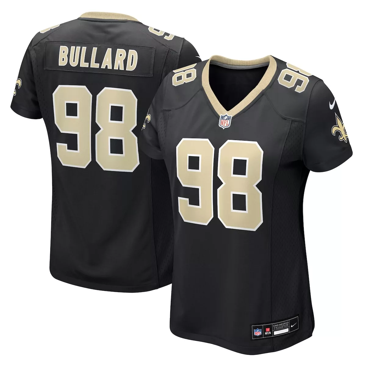 new orleans saints jonathan bullard black team game jersey txl