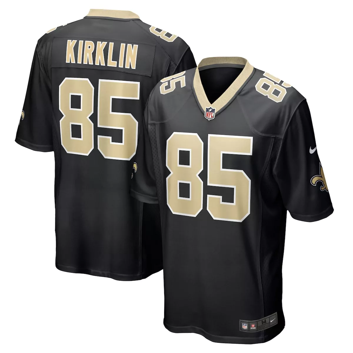 new orleans saints jontre kirklin black team game jersey mfy