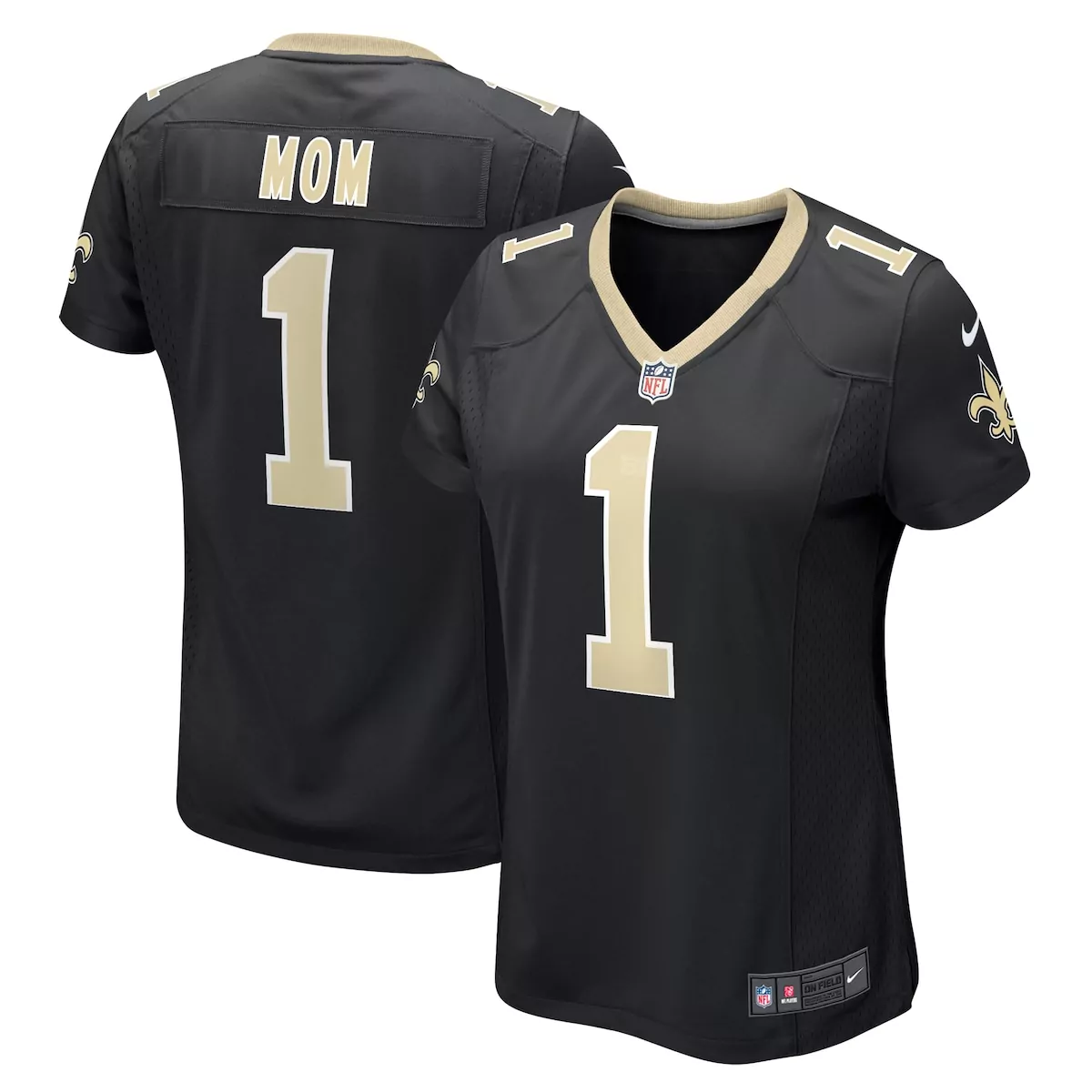 new orleans saints number 1 dad black game jersey