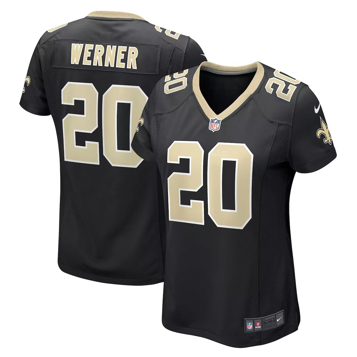 new orleans saints pete werner black game jersey mnv
