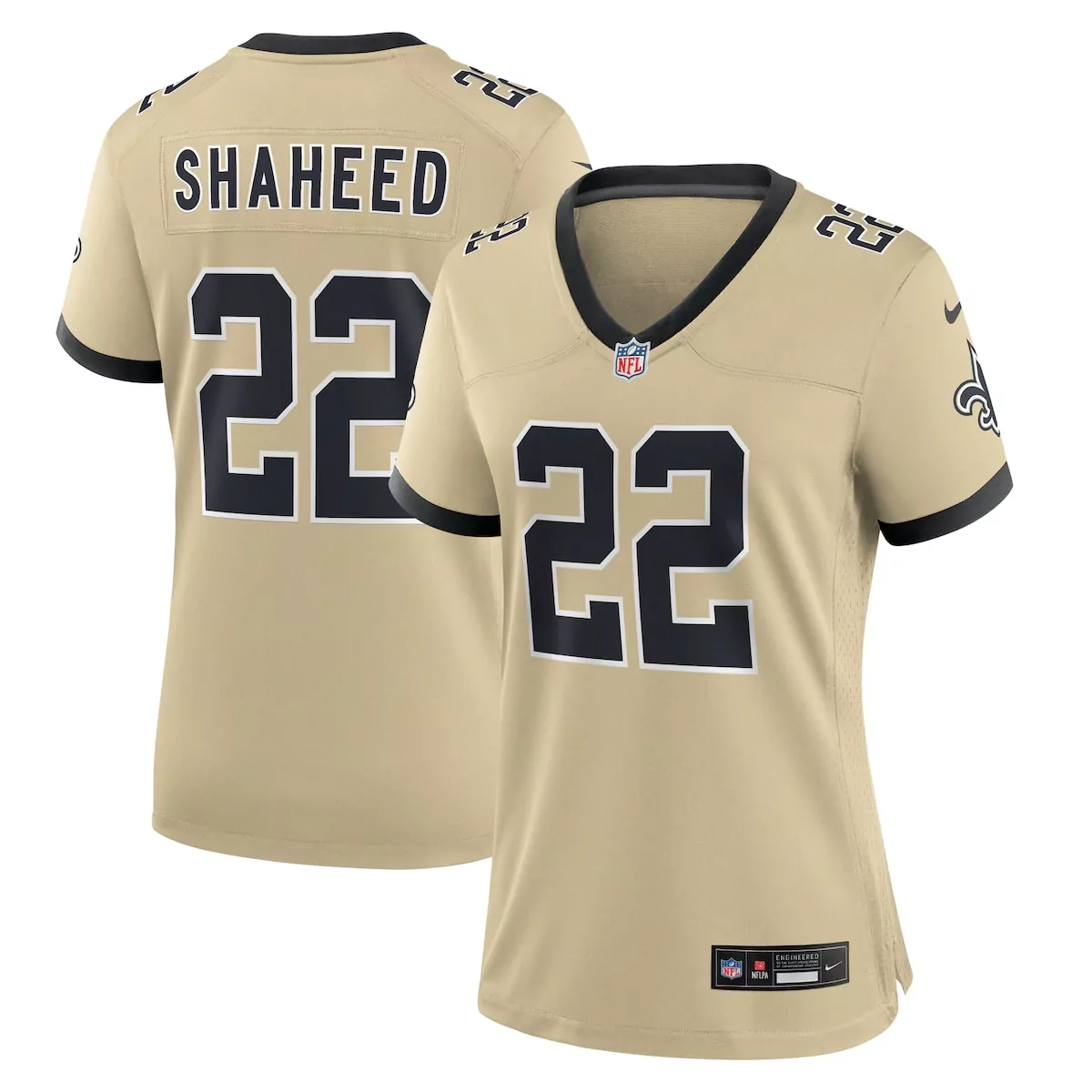 new orleans saints rashid shaheed gold alternate game player jersey