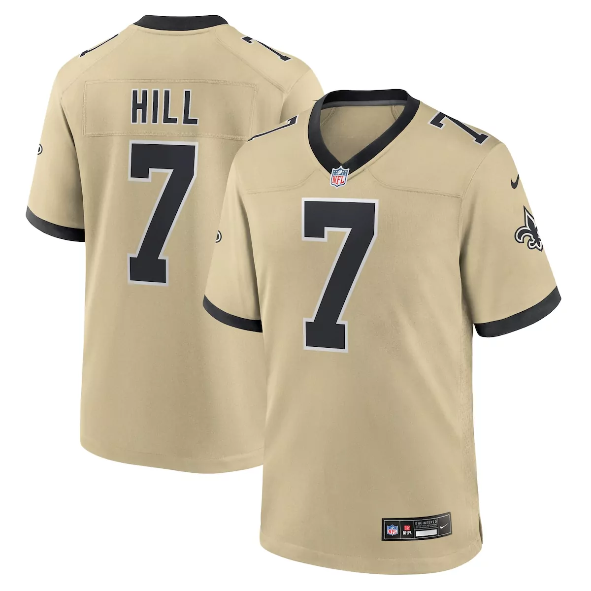 new orleans saints taysom hill gold gameday golds alternate game player jersey