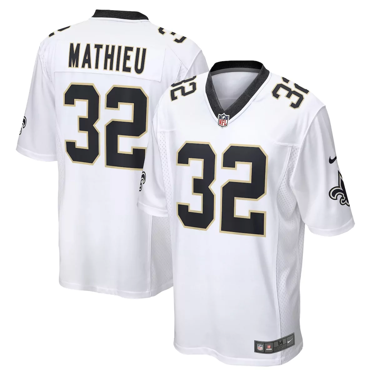 new orleans saints tyrann mathieu white game jersey f54